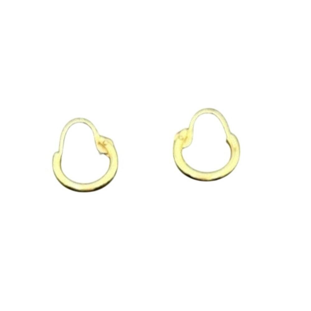 Carla Dainty Signed 14k Yellow Polished Gold Small Huggie Hoop‎ Earrings